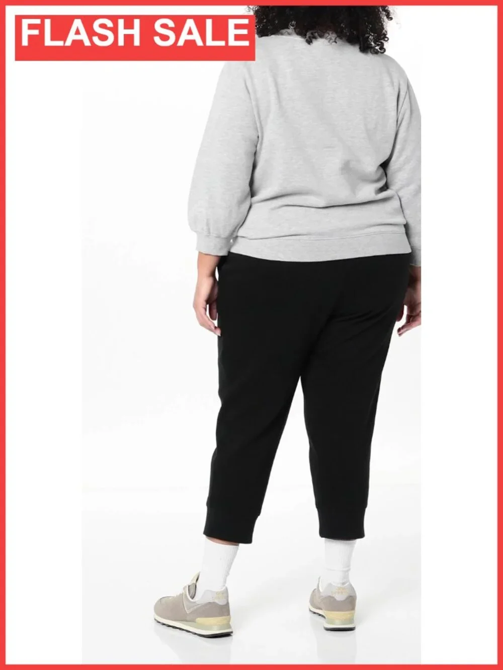 French Terry Fleece Crewneck Sweatshirt Loose Fit 3/4 Blouson Sleeve
